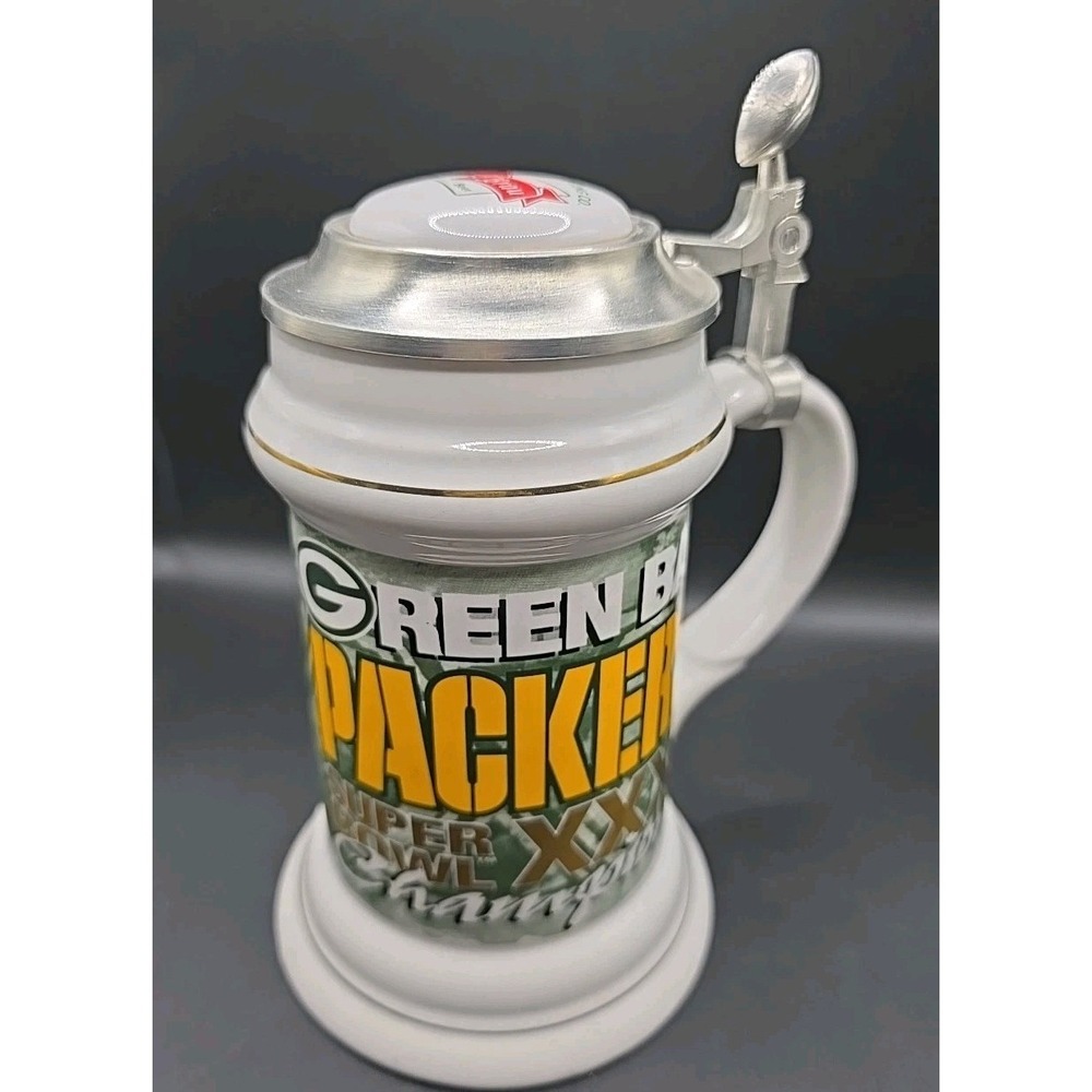 GREEN BAY PACKERS SUPER BOWL XXXI STEIN 160/500 LTD EDITION ALDER BRAU 1996